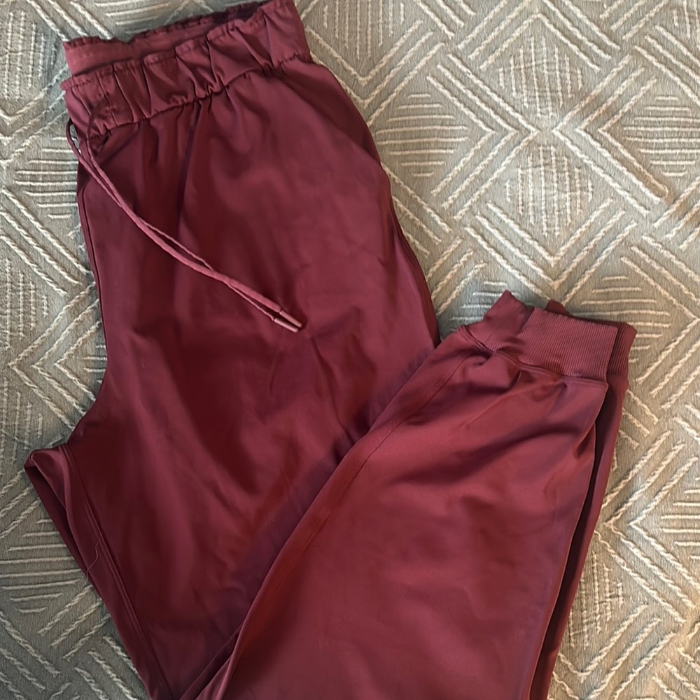 Lululemon Athletica Burgundy Track Pants